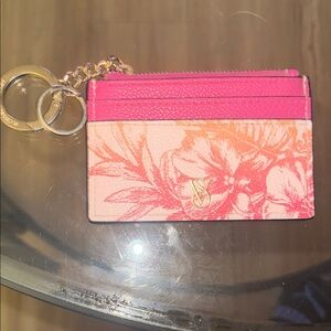 Victoria's Secret Pink and Orange Floral Key Card Holder